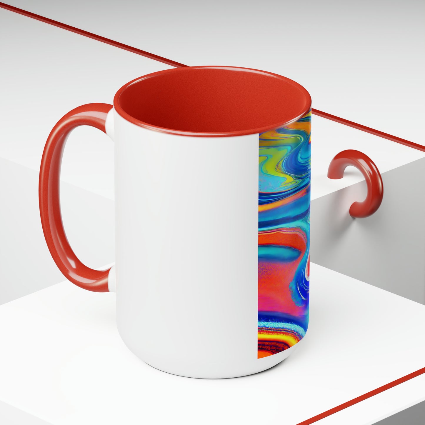 Two-Tone Coffee Mugs, 15oz